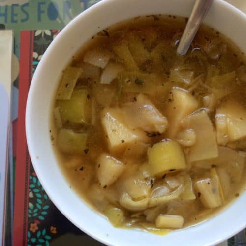Chunky Leek and Potato Soup with a Twist - Instant Pot and Conventional Methods