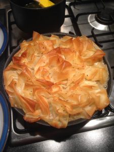 Lucy's Easy Chicken Pie. Delicious one-pan pie with filo pastry. Extremely easy to cook
