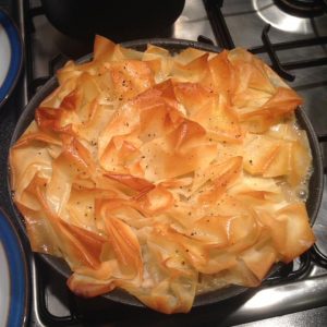 Lucy's Easy Chicken Pie. Delicious one-pan pie with filo pastry. Extremely easy to cook