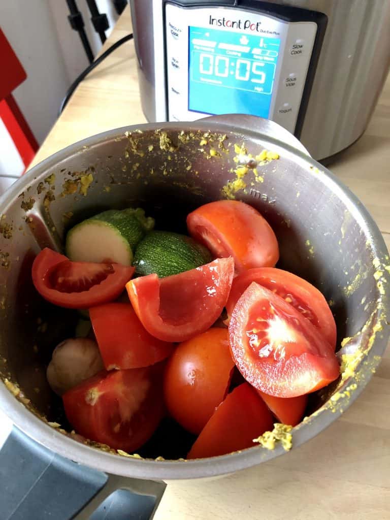 Instant Pot Vegetable Stock Paste ingredients ready to chop in Thermomix bowl