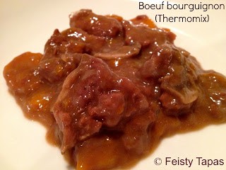 A delicious Beef Bourguignon made easy in your Thermomix. Serve with lots of freshly steamed vegetables and nice crusty bread (possibly smothered in butter)