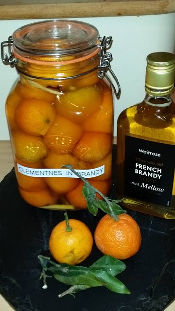 Clementines in Brandy as prepared by Christmas Fairy V