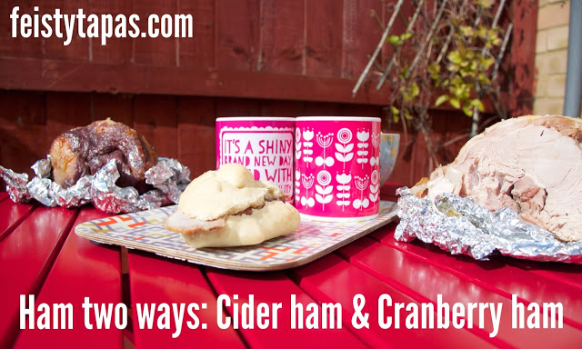 Ham two ways: Cranberry Ham and Cider Ham