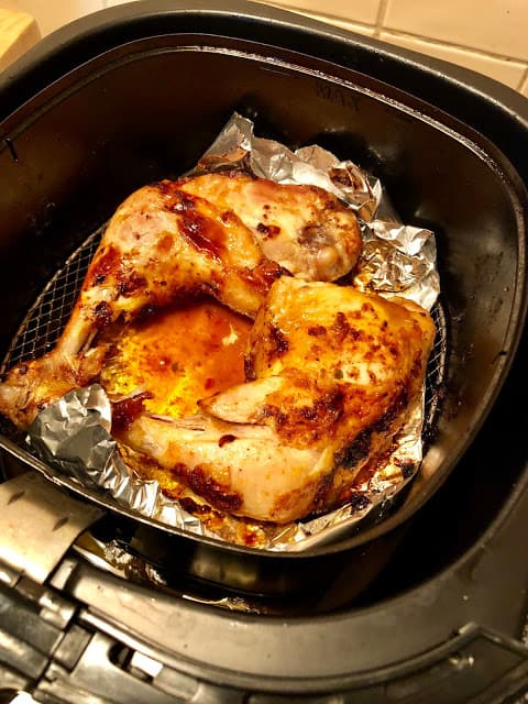 Airfryer chicken legs with your favourite marinade