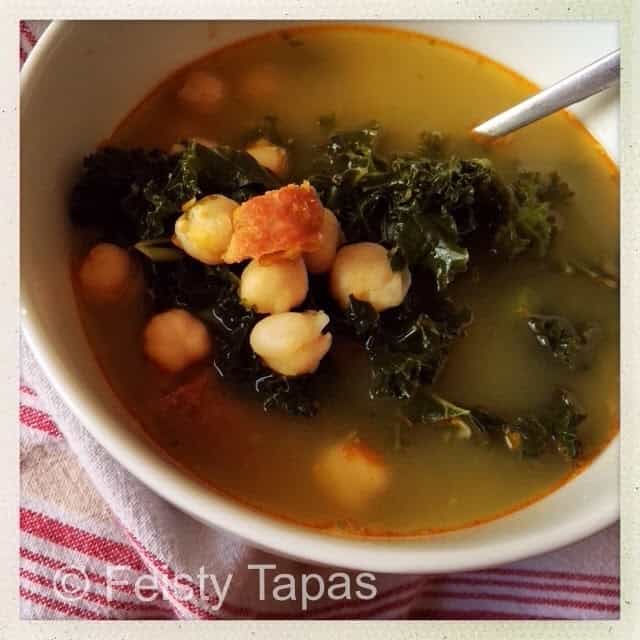 Feisty Tapas Thermomix Caldo cooked from scratch in the Thermomix, with kale, carrots and chorizo