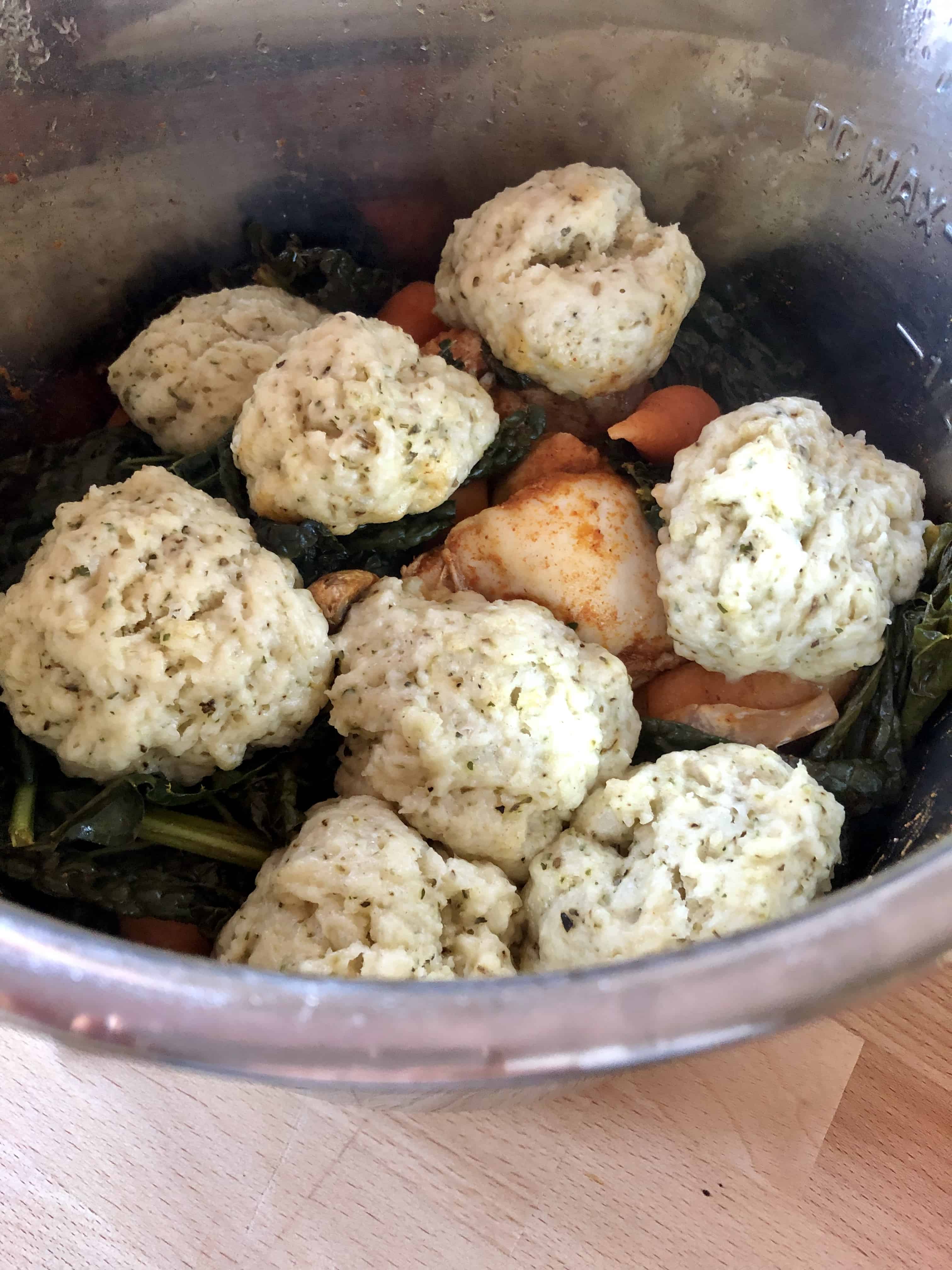 Instant Pot Chicken Stew with Dumplings 