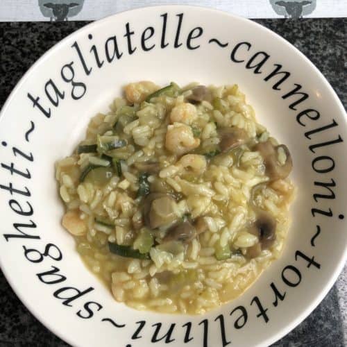 Instant Pot Prawn, Courgette and Mushroom Risotto