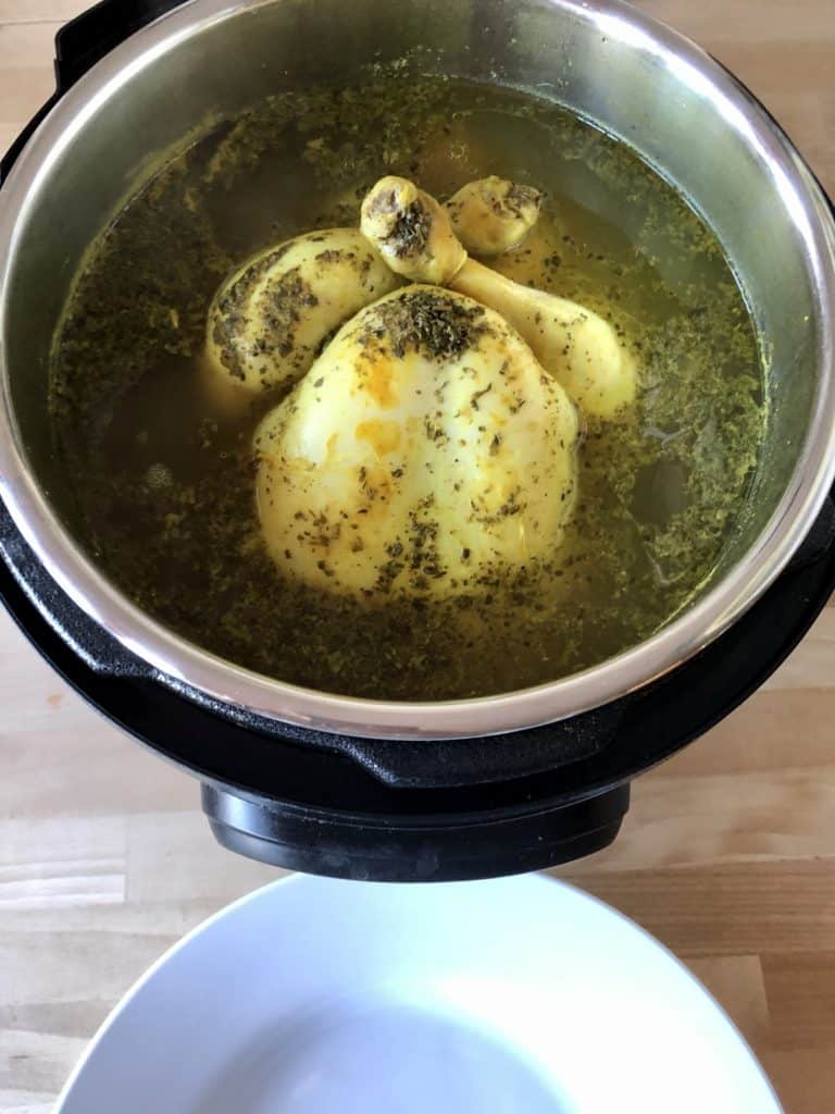 Instant Pot Zero Minute Chicken, the easiest and juiciest way to cook chicken in your Instant Pot. 

Best of all, you get to put your feet up while your Instant Pot does the hard work