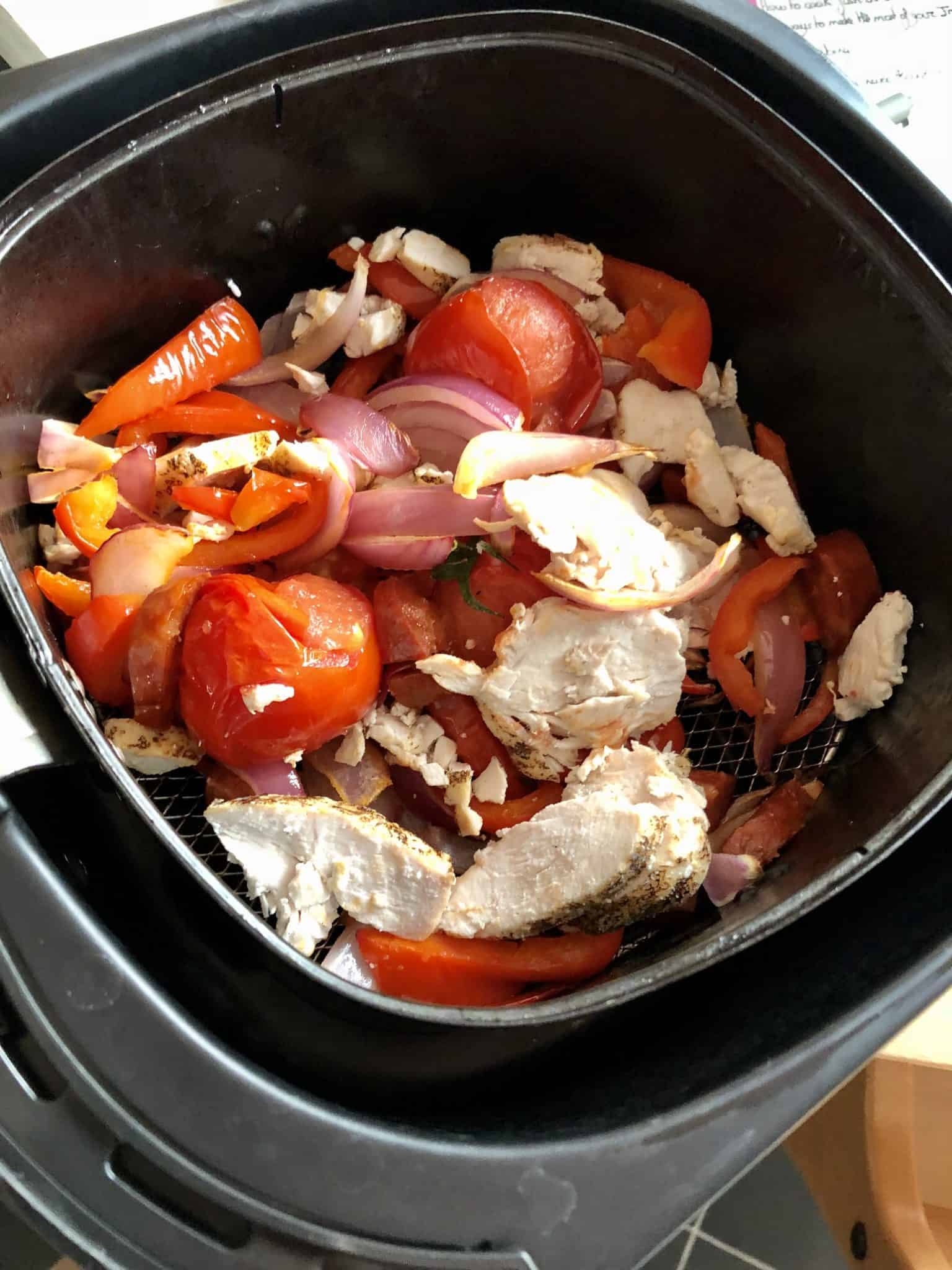 Air Fryer Roasted Vegetables with Leftover Chicken Feisty Tapas