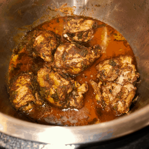 Instant Pot Baharat Chicken recipe by Feisty Tapas