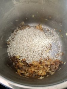 Instant Pot Gammon rice - adding arborio rice