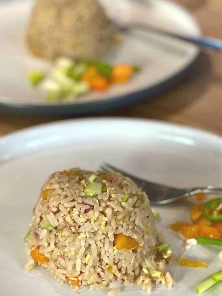 Pressure Cooker Egg Fried Rice - Savoury Rice