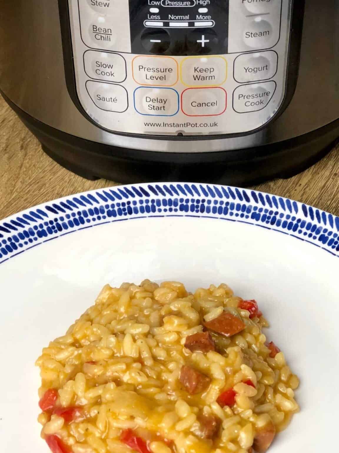 Pressure Cooker Chorizo Risotto Feisty Tapas
