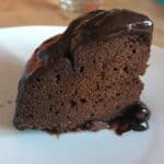 Photo of a delicious slice of pressure cooked Instant Pot chocolate pudding
